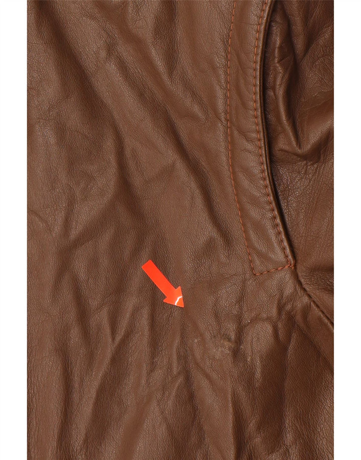 VINTAGE Ανδρικό Δερμάτινο Μπουφάν IT 52 XL Καφέ