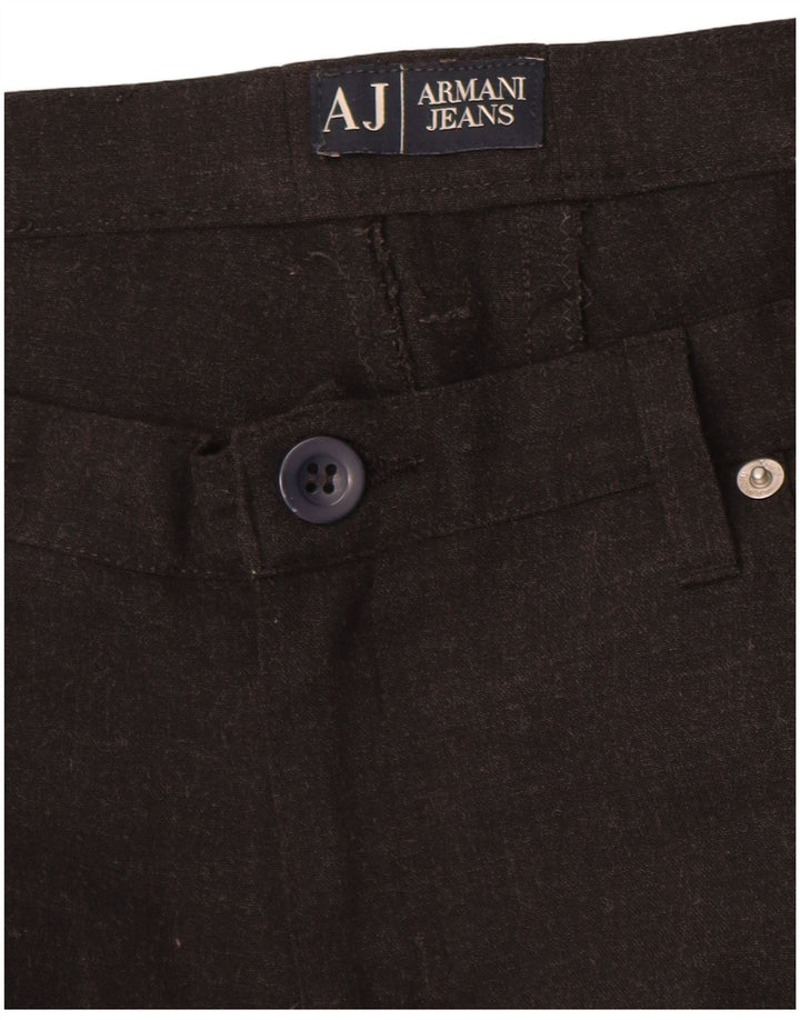 Armani γυναικείο ίσιο casual παντελόνι W36 L27 καφέ