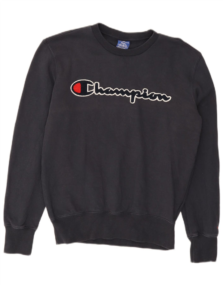 Champion Γυναικεία γραφικά φούτερ Jumper UK 10 Small Navy Blue Cotton