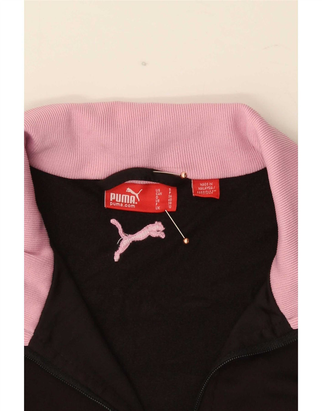 Γυναικεία αθλητική φόρμα Puma Top Jacket UK 10 Small Black Colourblock