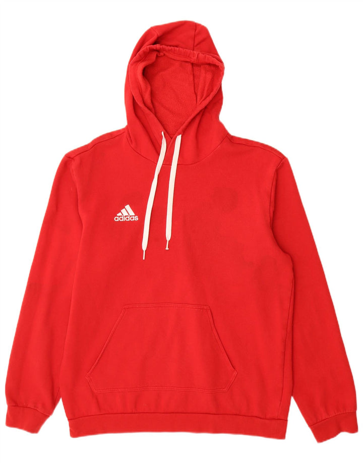 Ανδρικό φούτερ Adidas, μεσαίο κόκκινο βαμβακερό