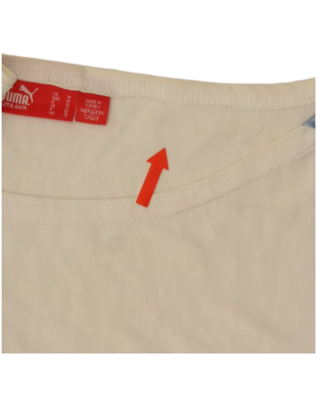 Γυναικείο γραφικό T-Shirt Puma Top UK 12 Medium White Colourblock