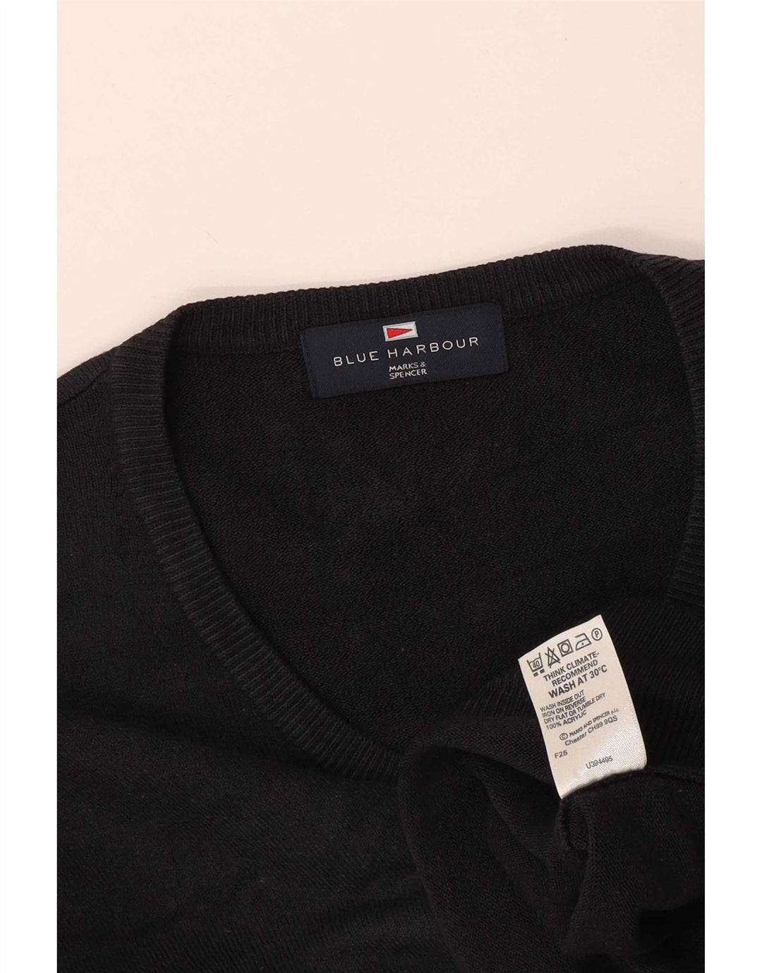 Ανδρικό πουλόβερ Marks & Spencer Blue Harbor με λαιμόκοψη με λαιμόκοψη με μεσαίο ακρυλικό