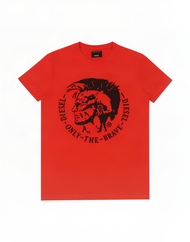 Ανδρικό γραφικό T-Shirt Diesel Top Small Red