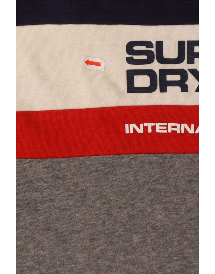 Ανδρικό γραφικό μπλουζάκι Superdry, μακρυμάνικο, μικρό γκρι, βαμβακερό