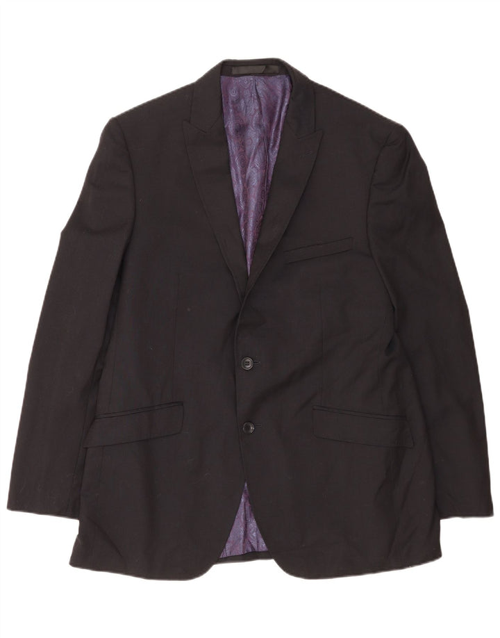 Marks & Spencer Ανδρικό αυτόγραφο μπουφάν blazer UK 42 XL μαύρο μαλλί