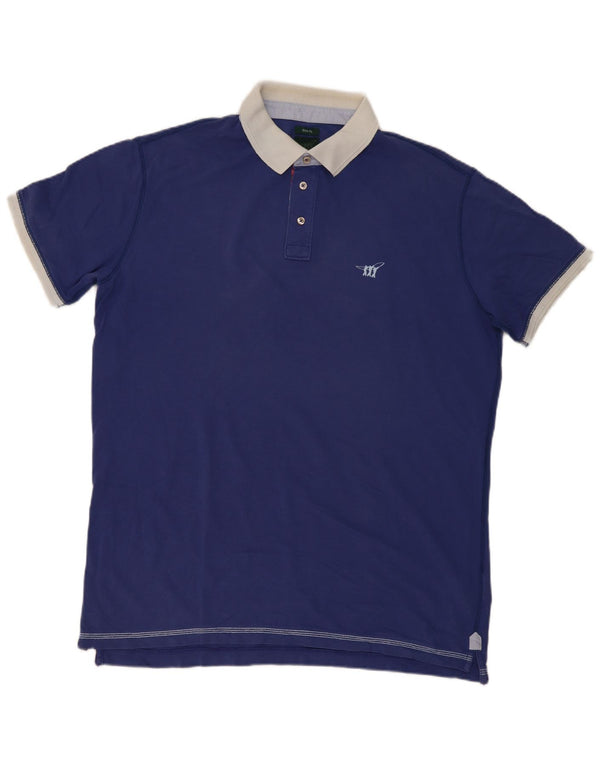 Henry Cottons Ανδρικό μπλουζάκι ράγκμπι πόλο 3XL Navy Blue Cotton