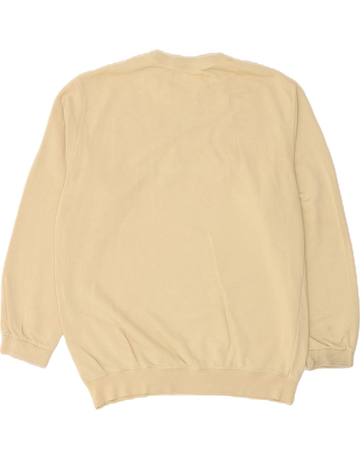 CHAMPION Mens Graphic Sweatshirt Jumper 2XL Yellow Cotton Vintage Champion and Second-Hand Champion from Messina Hembry 