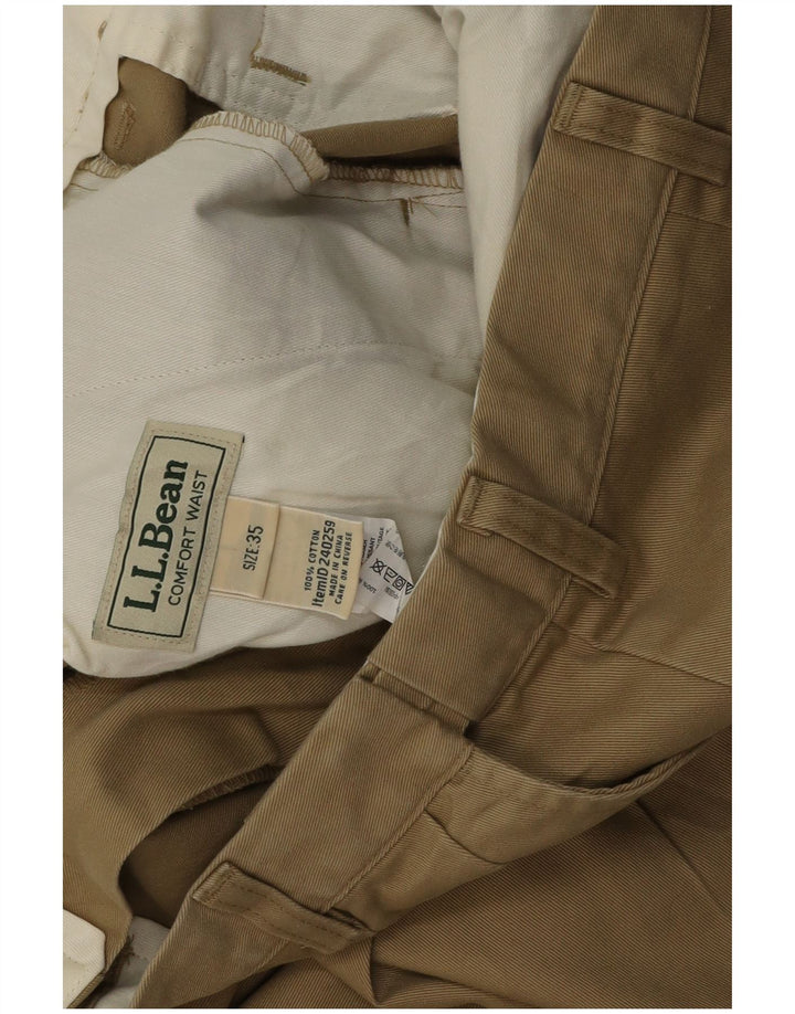 L.L.Bean Ανδρικό σορτς Chino με καρφίτσες W35 μεγάλο βαμβακερό χακί