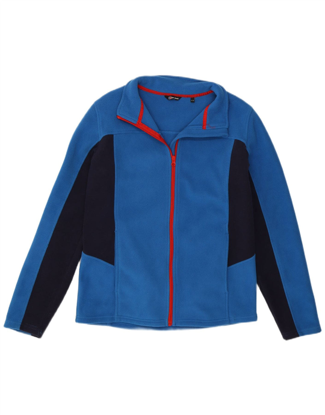 Berghaus Girls Fleece Jacket 14-15 Years Blue Colourblock Polyester