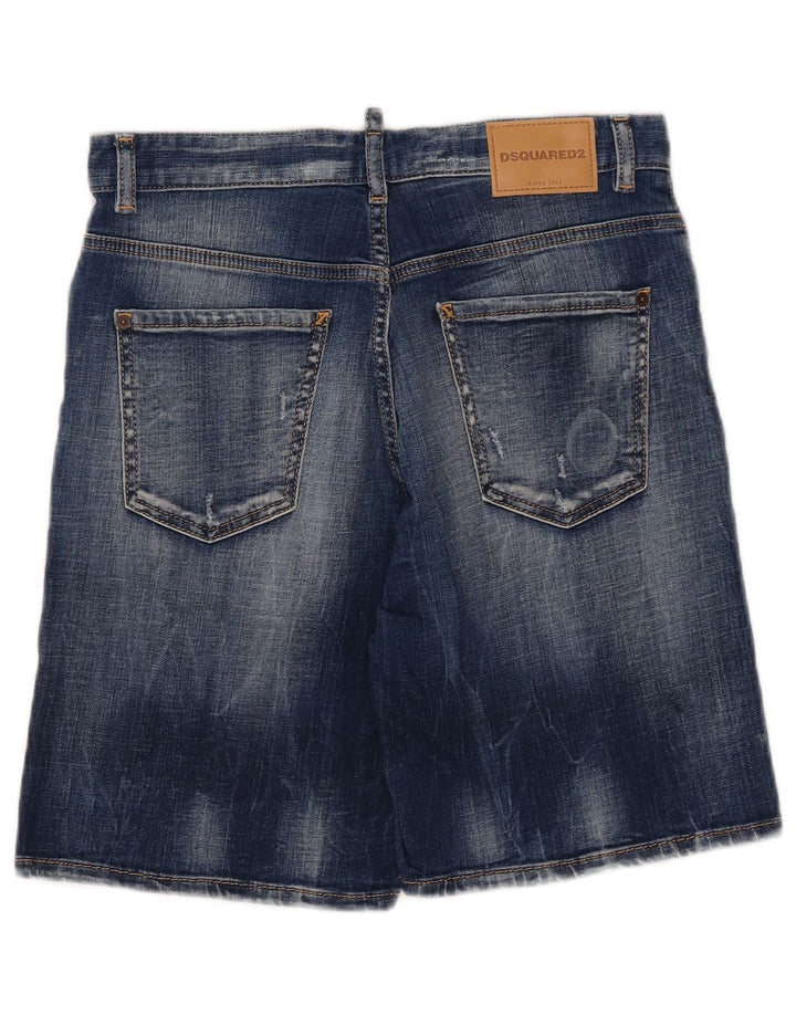 Dsquared2 Boys Distressed τζιν σορτς 13-14 ετών W29 Μπλε βαμβακερό