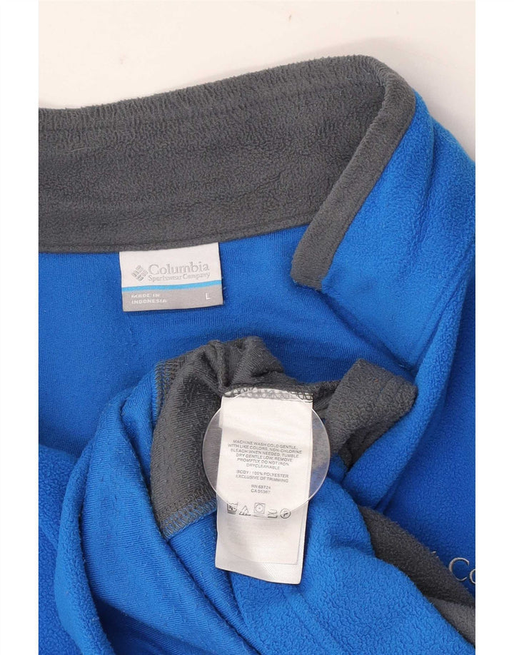 Columbia Ανδρικό φερμουάρ με λαιμόκοψη Fleece Jumper Μεγάλο μπλε χρώμα πολυεστέρας