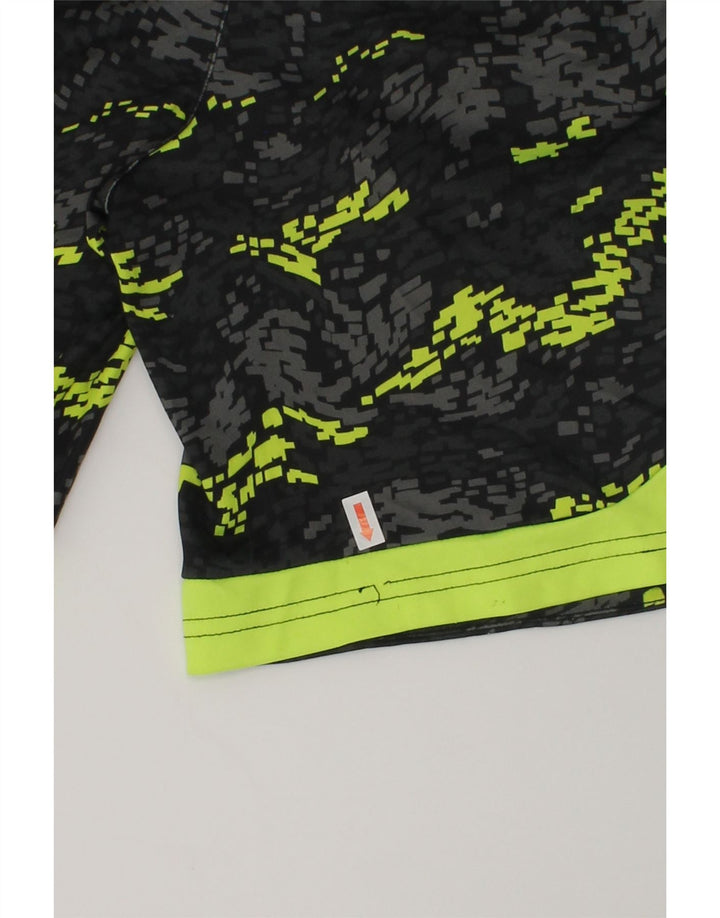 RUSSELL ATHLETIC Boys Crazy Pattern Sport Shorts 7-8 Years Medium  Black | Vintage Russell Athletic | Thrift | Second-Hand Russell Athletic | Used Clothing | Messina Hembry 