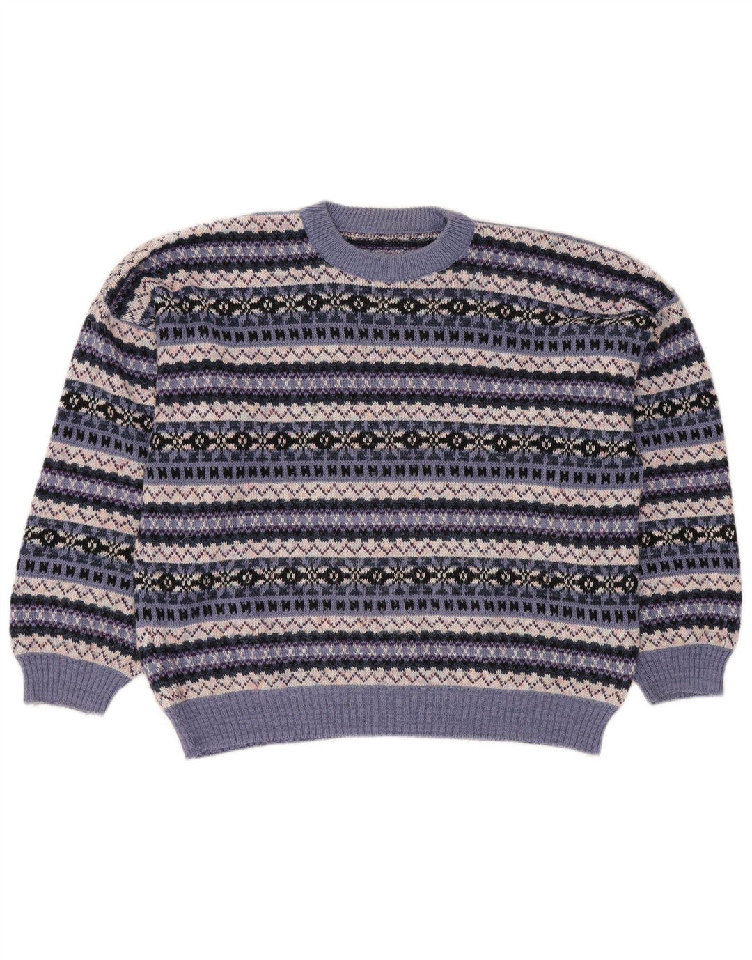 Vintage γυναικείο πουλόβερ με λαιμόκοψη UK 18 XL πολύχρωμο Fair Isle