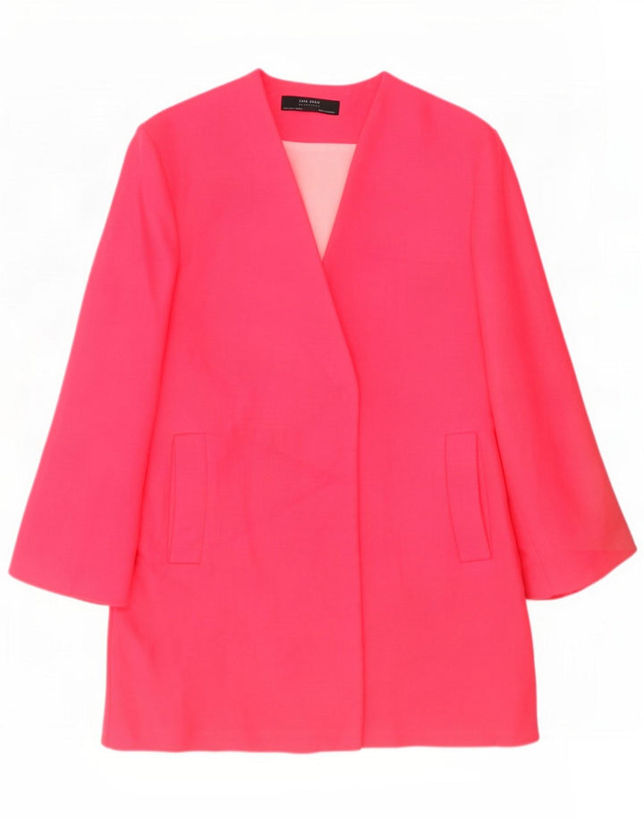 Zara γυναικείο πανωφόρι 3/4 με μανίκια UK 12 Medium Pink