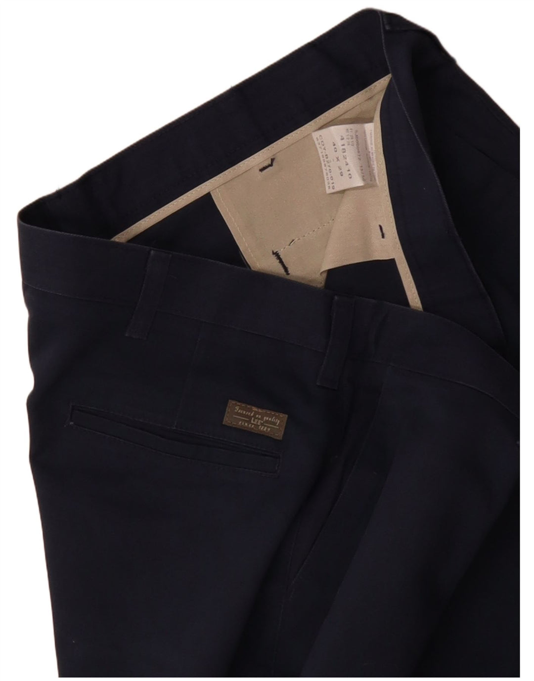 Ανδρικό ίσιο παντελόνι Chino LEE W40 L29 Navy Blue Cotton