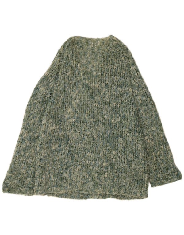 VINTAGE Γυναικείο πουλόβερ ζακέτα Longline UK 18 XL Πράσινο