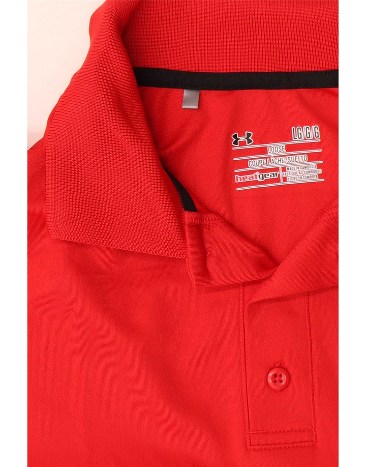 Under Armour Ανδρικό Heat Gear Polo πουκάμισο μεγάλο κόκκινο
