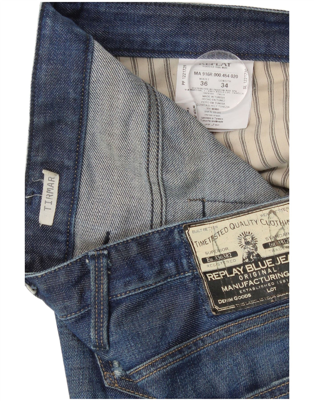 Replay Ανδρικό Tirmar Tapered Jeans W36 L34 Blue Cotton