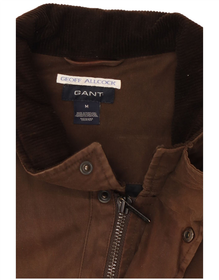 Gant Mens Hooded Utility Jacket UK 38 Βαμβακερό μεσαίο καφέ