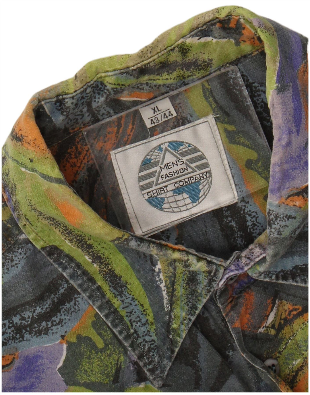 Ανδρικό πουκάμισο VINTAGE Abstract Pattern Μέγεθος 43/44 XL Πολύχρωμο