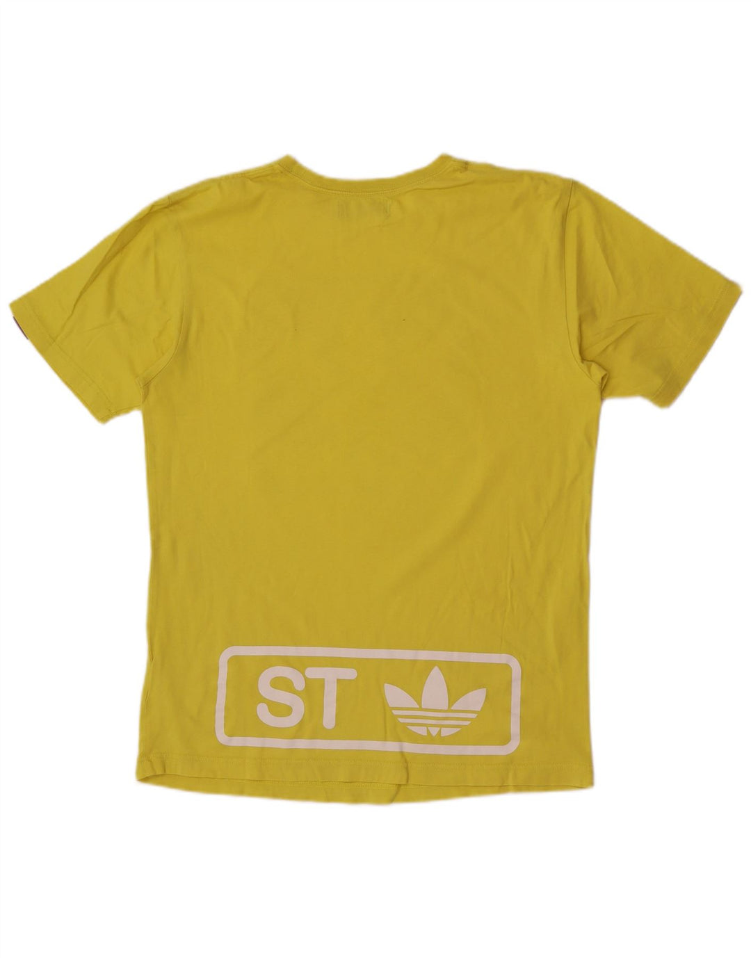 Ανδρικό γραφικό T-Shirt Adidas Top από μεσαίο κίτρινο βαμβάκι