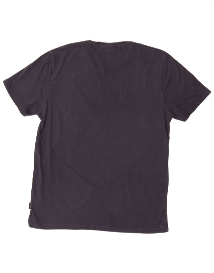 CALVIN KLEIN Ανδρικό γραφικό T-shirt Top Large Navy Blue