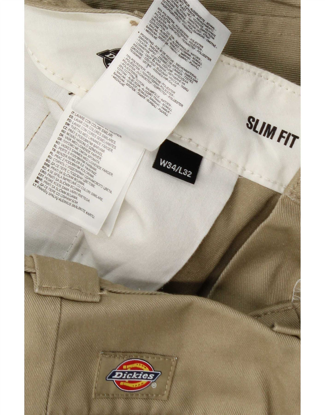 Ανδρικό παντελόνι Chino Dickies Slim Fit W34 L32 Khaki Polyester