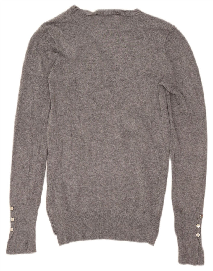 Zara Γυναικείο πουλόβερ με λαιμόκαυστο UK 12 Medium Grey Flecked