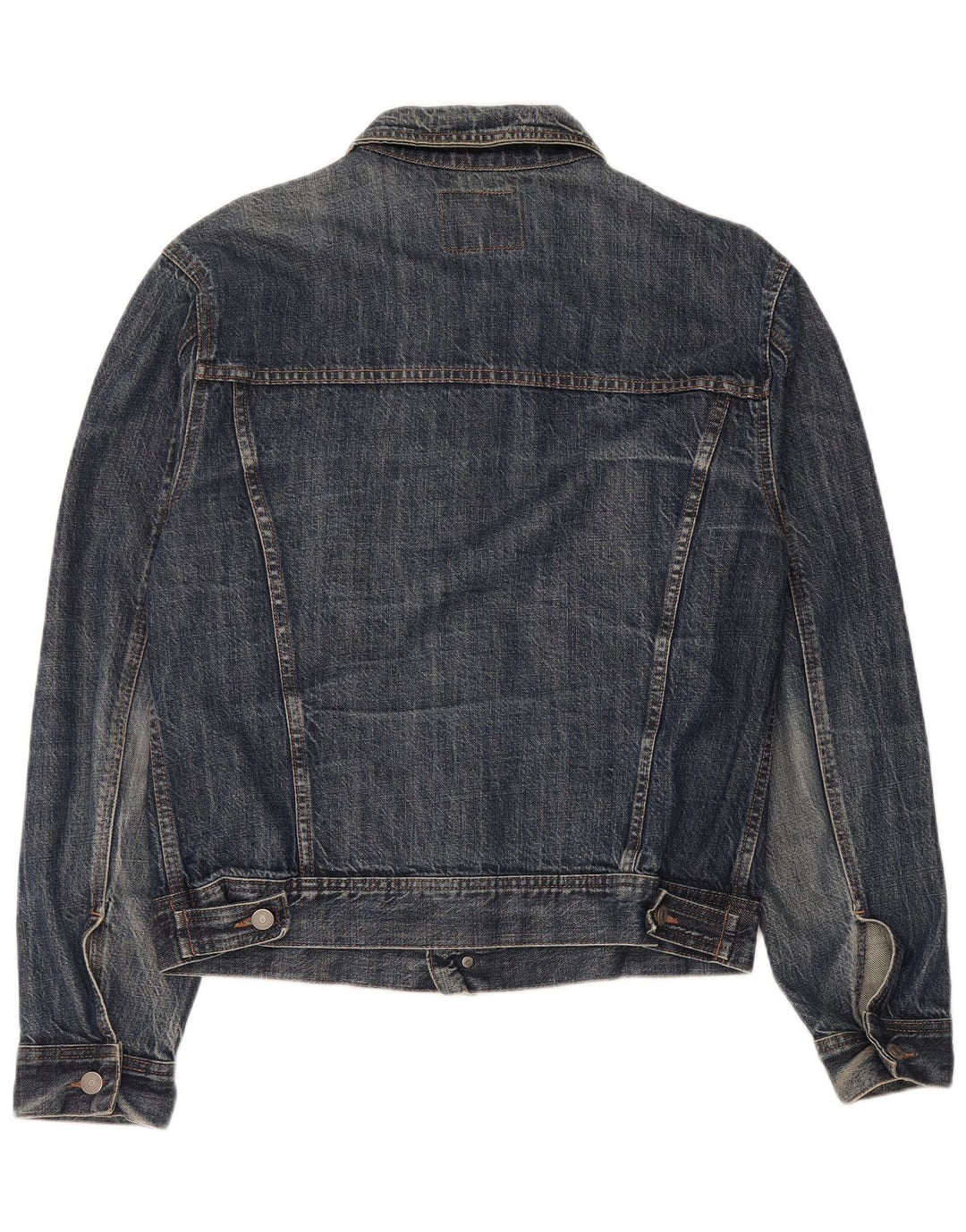SISLEY Mens Denim Jacket UK 40 Large Blue Cotton