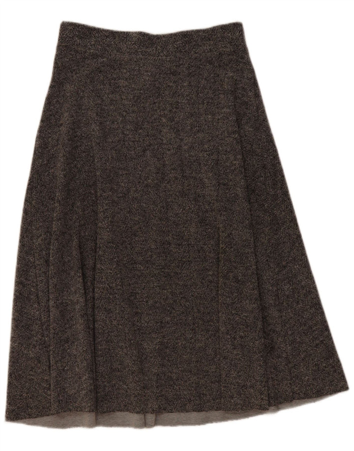 Zara Γυναικεία Φούστα Midi A-Line Μεγάλη W32 Γκρι Ψαροκόκκαλο