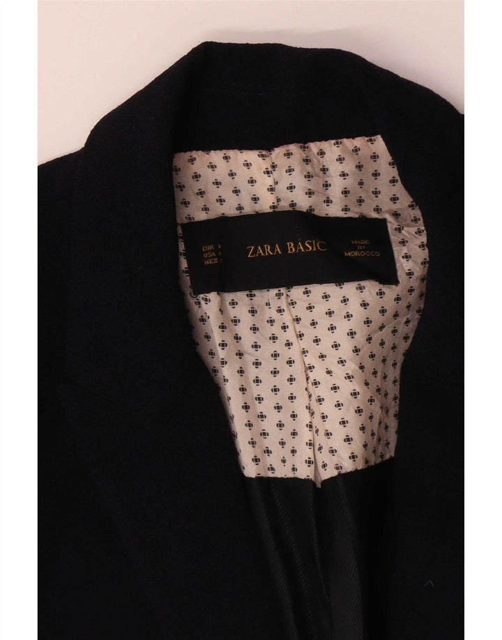 Zara Γυναικείο μπλέιζερ 1 κουμπιού μπουφάν UK 14 Medium Navy Blue