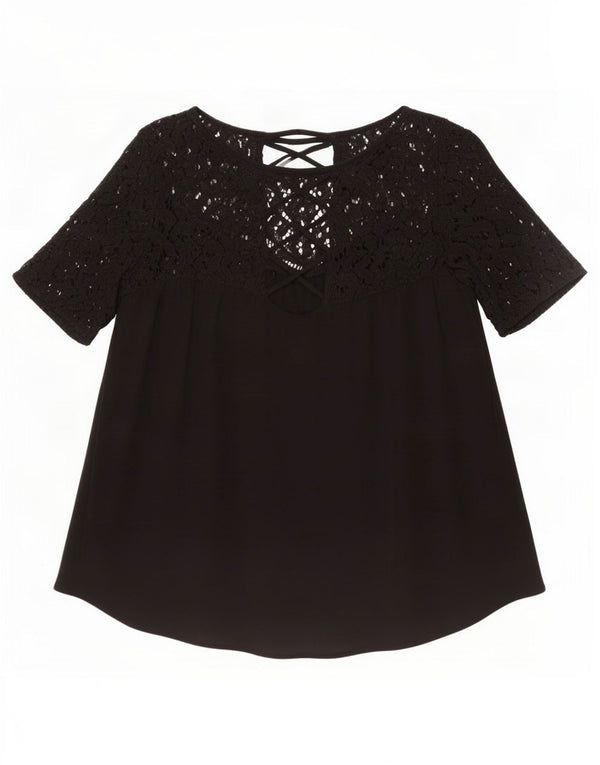 Zara Γυναικεία Μπλούζα Τοπ UK 12 Medium Black