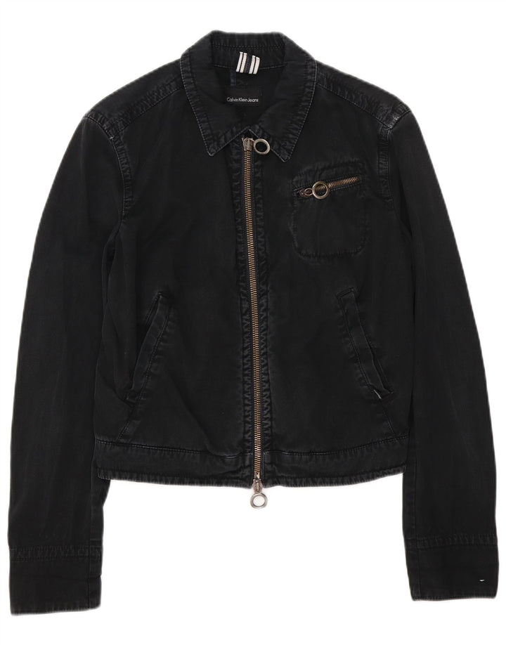 Calvin Klein Jeans Γυναικείο Τζιν Μπουφάν UK 14 Μεσαίο μαύρο βαμβακερό
