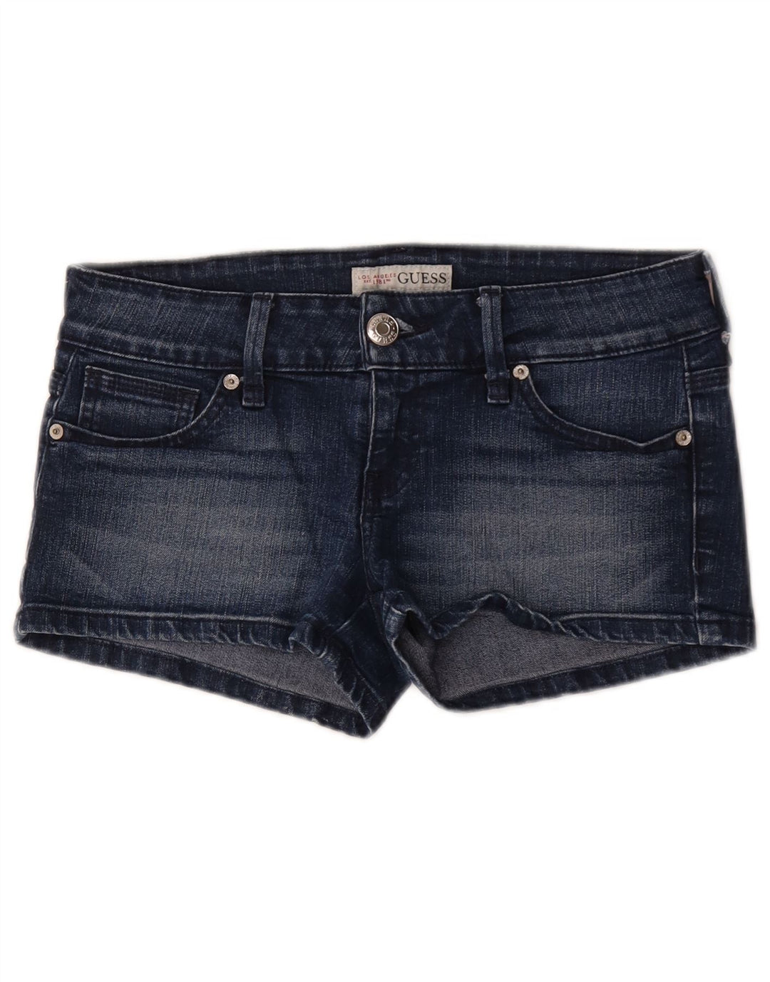 Γυναικείο τζιν σορτς Guess W29 μεσαίο μπλε βαμβακερό