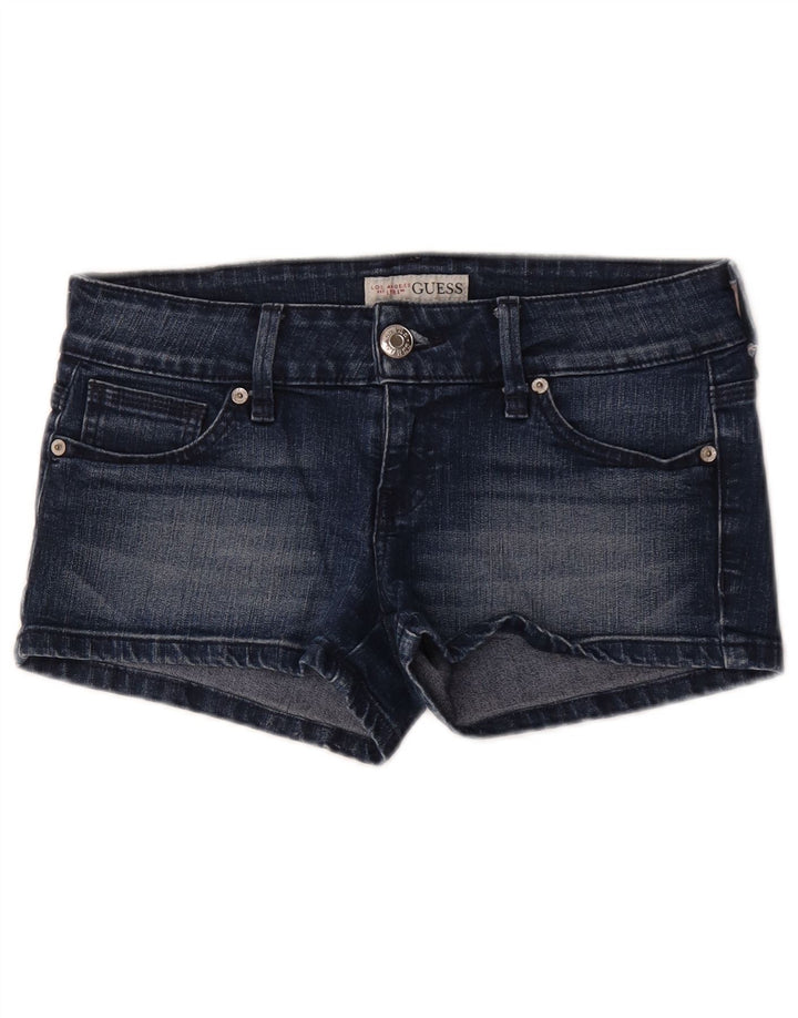 Γυναικείο τζιν σορτς Guess W29 μεσαίο μπλε βαμβακερό
