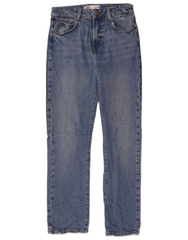 Zara Γυναικείο ίσιο τζιν EU 36 Small W26 L27 Μπλε βαμβακερό