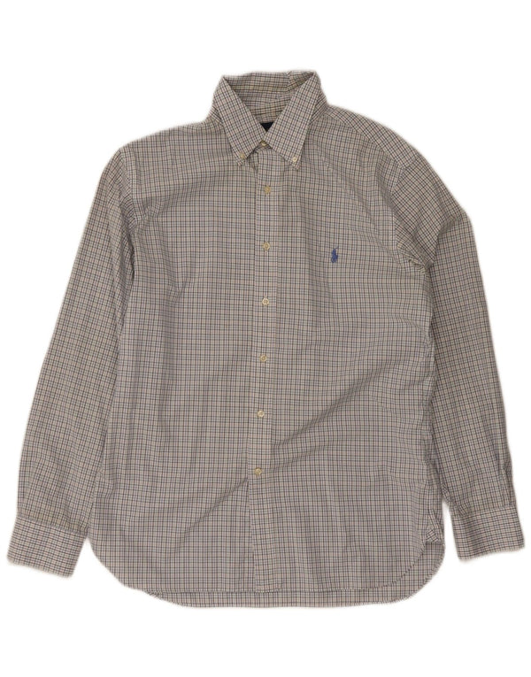 Ανδρικό πουκάμισο Ralph Lauren Slim Fit Μέγεθος 16 1/2 Large White Check Cotton