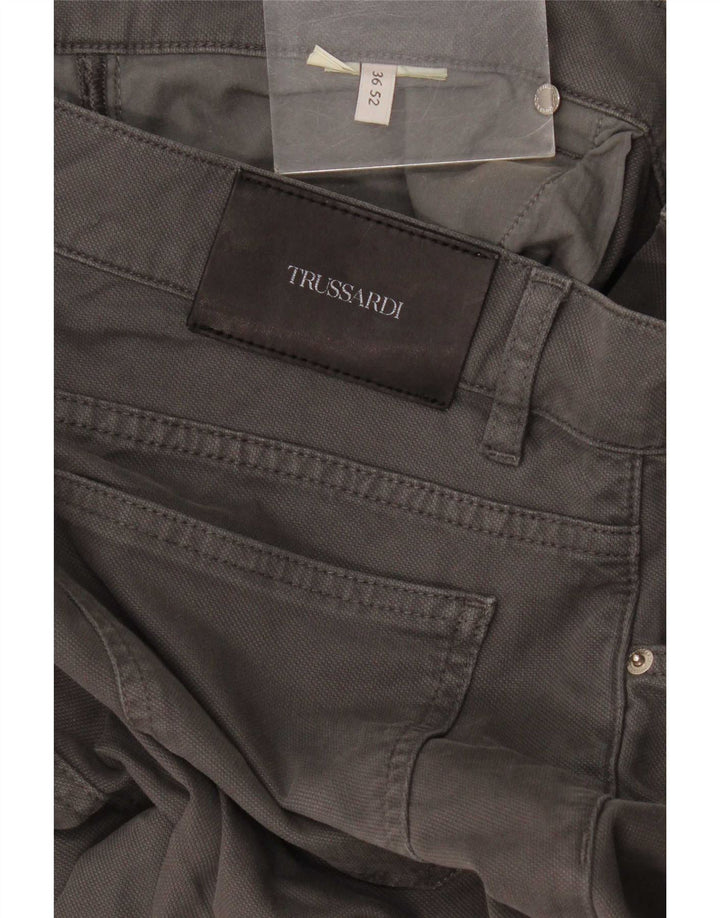 Trussardi Ανδρικό Slim Casual Παντελόνι W36 L36 Γκρι