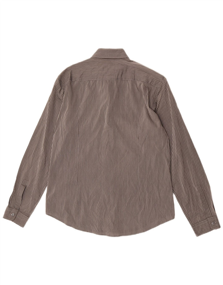 Ανδρικό πουκάμισο Hugo Boss Slim Fit Βαμβακερό με μεσαίο γκρι ρίγες