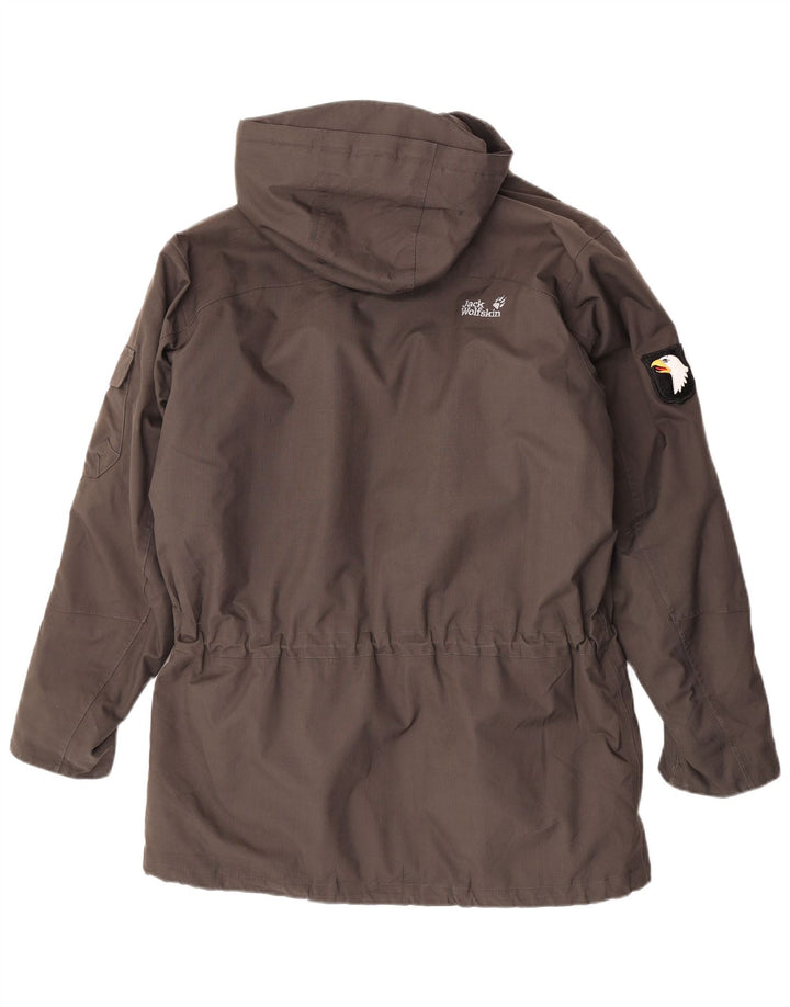 Jack Wolfskin Ανδρικό παλτό με κουκούλα αντιανεμικό UK 36/38 μεσαίο γκρι πολυεστέρας