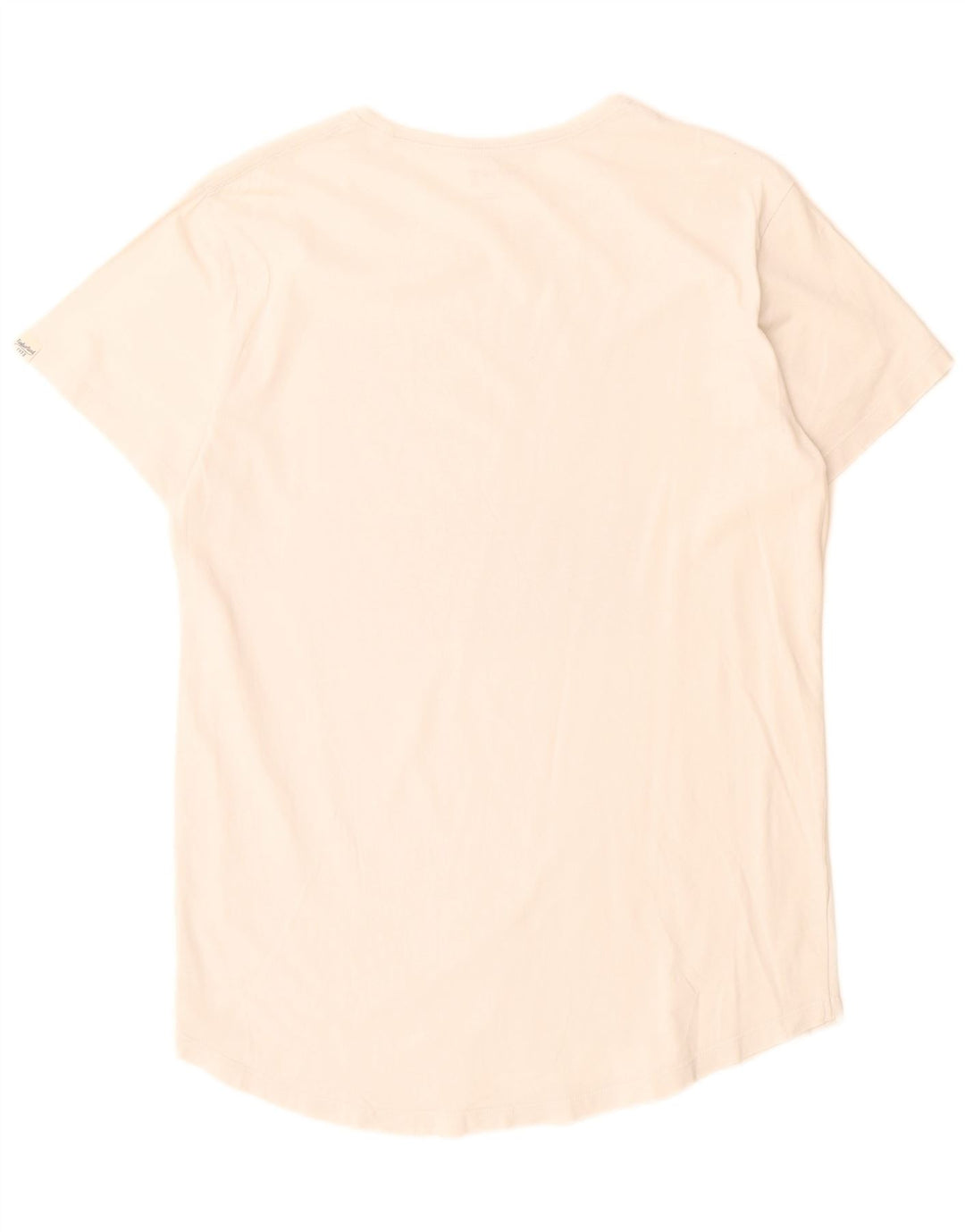 Ανδρικό γραφικό T-Shirt Timberland Top από μεσαίο λευκό βαμβακερό