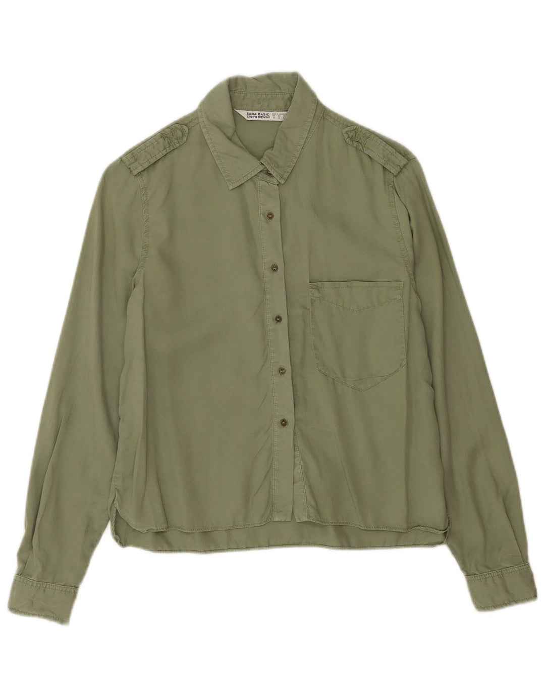 Zara Γυναικείο Στρατιωτικό Πουκάμισο UK 10 Small Green