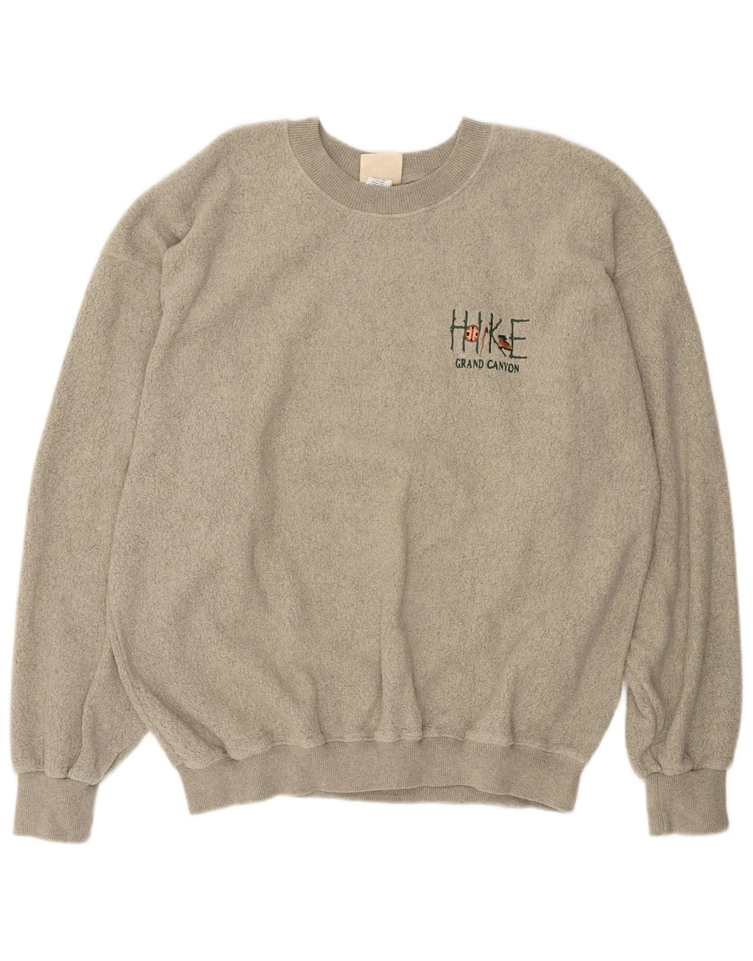 Vintage Ανδρικό Fleece Jumper XL Γκρι βαμβακερό