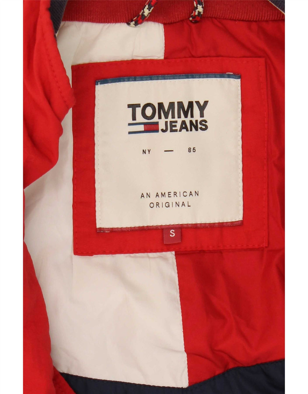 Ανδρικό μπουφάν Tommy Hilfiger UK 36 Small Red Polyamide
