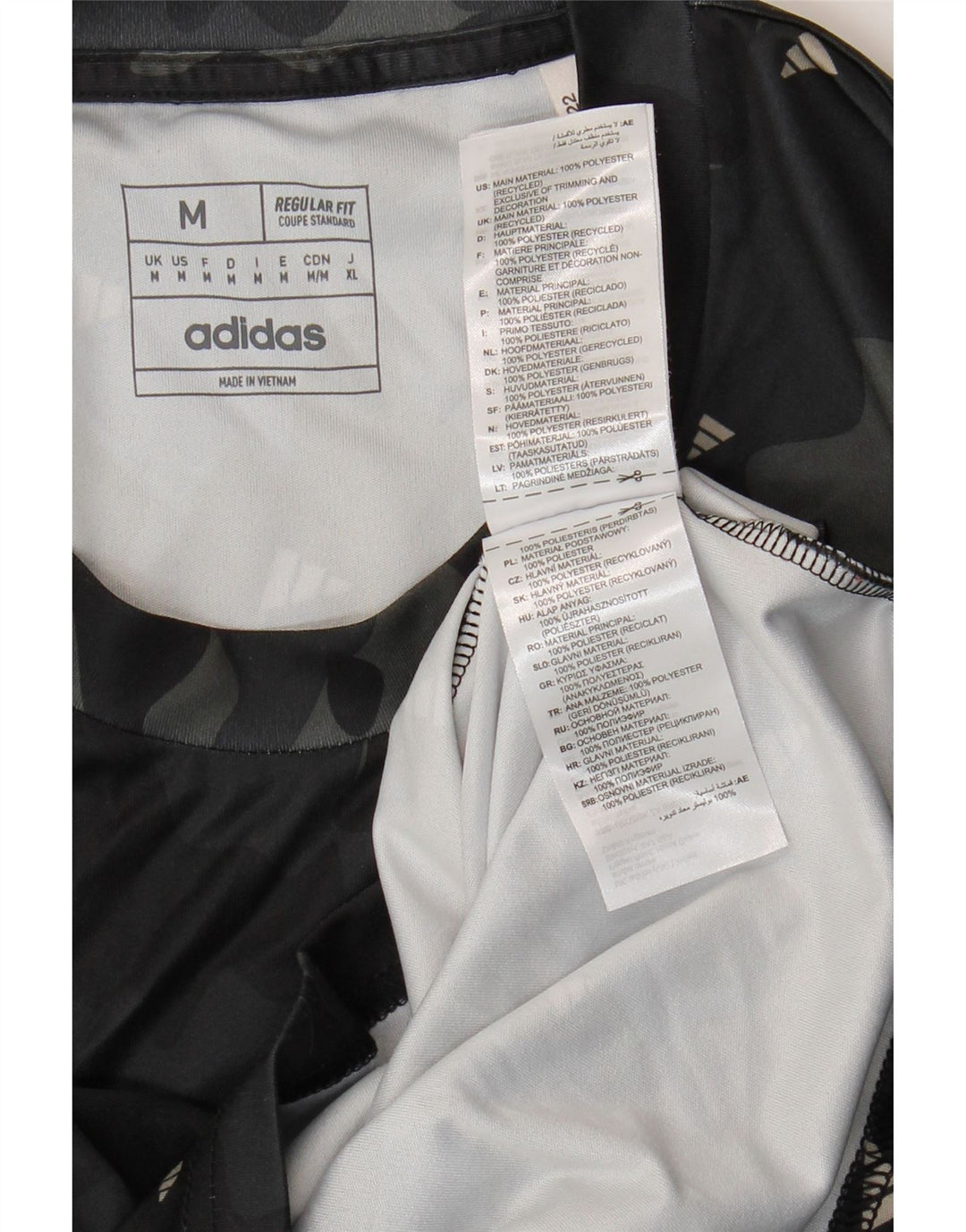 Ανδρικό γραφικό μπλουζάκι Adidas Aeroready Κορυφαίο Μεσαίο Μαύρο Καμουφλάζ Πολυεστέρας