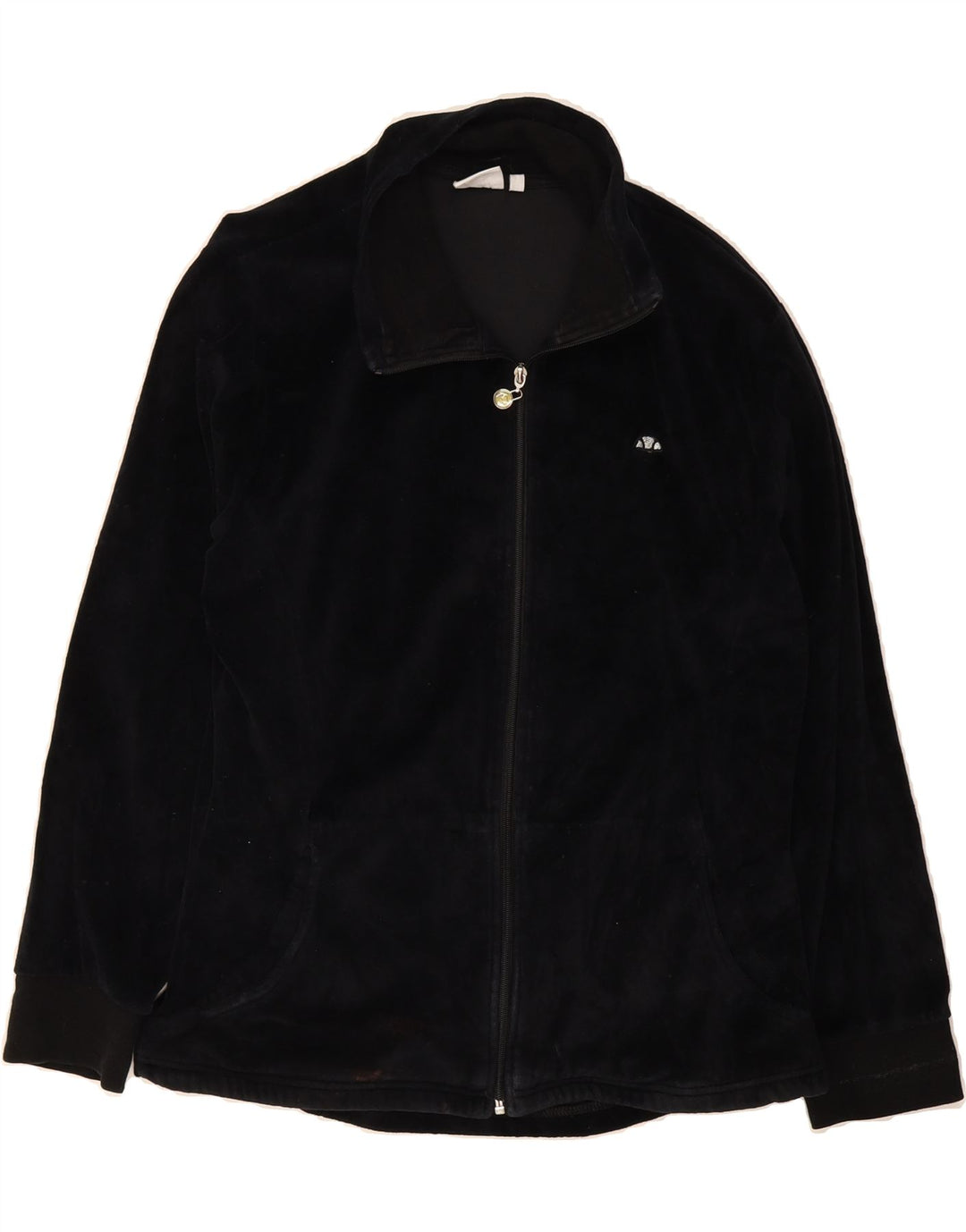 ELLESSE Womens Tracksuit Top Jacket UK 18 XL Black Cotton Vintage Ellesse and Second-Hand Ellesse from Messina Hembry 