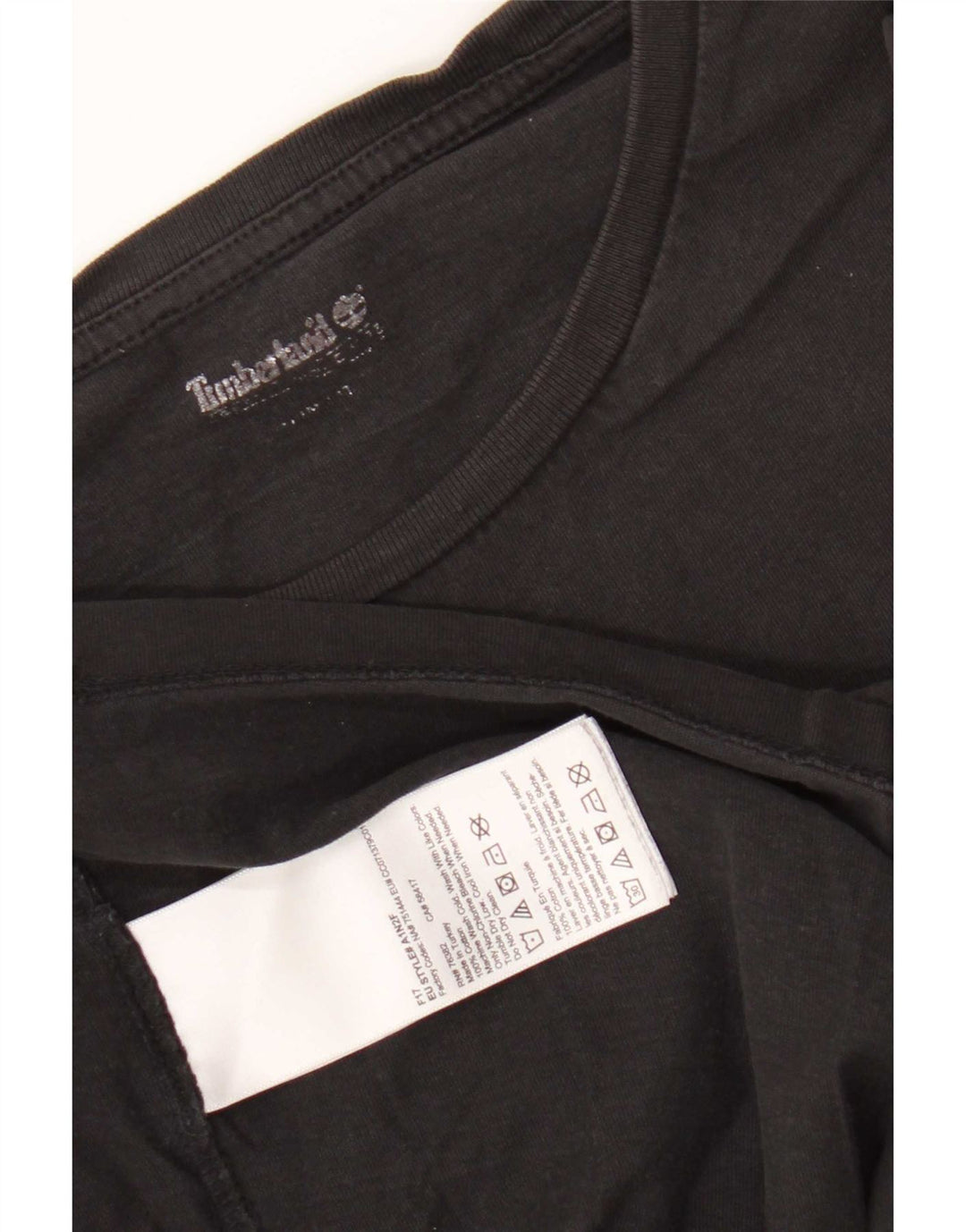 Ανδρικό γραφικό T-Shirt Timberland Top Μικρό μαύρο βαμβακερό