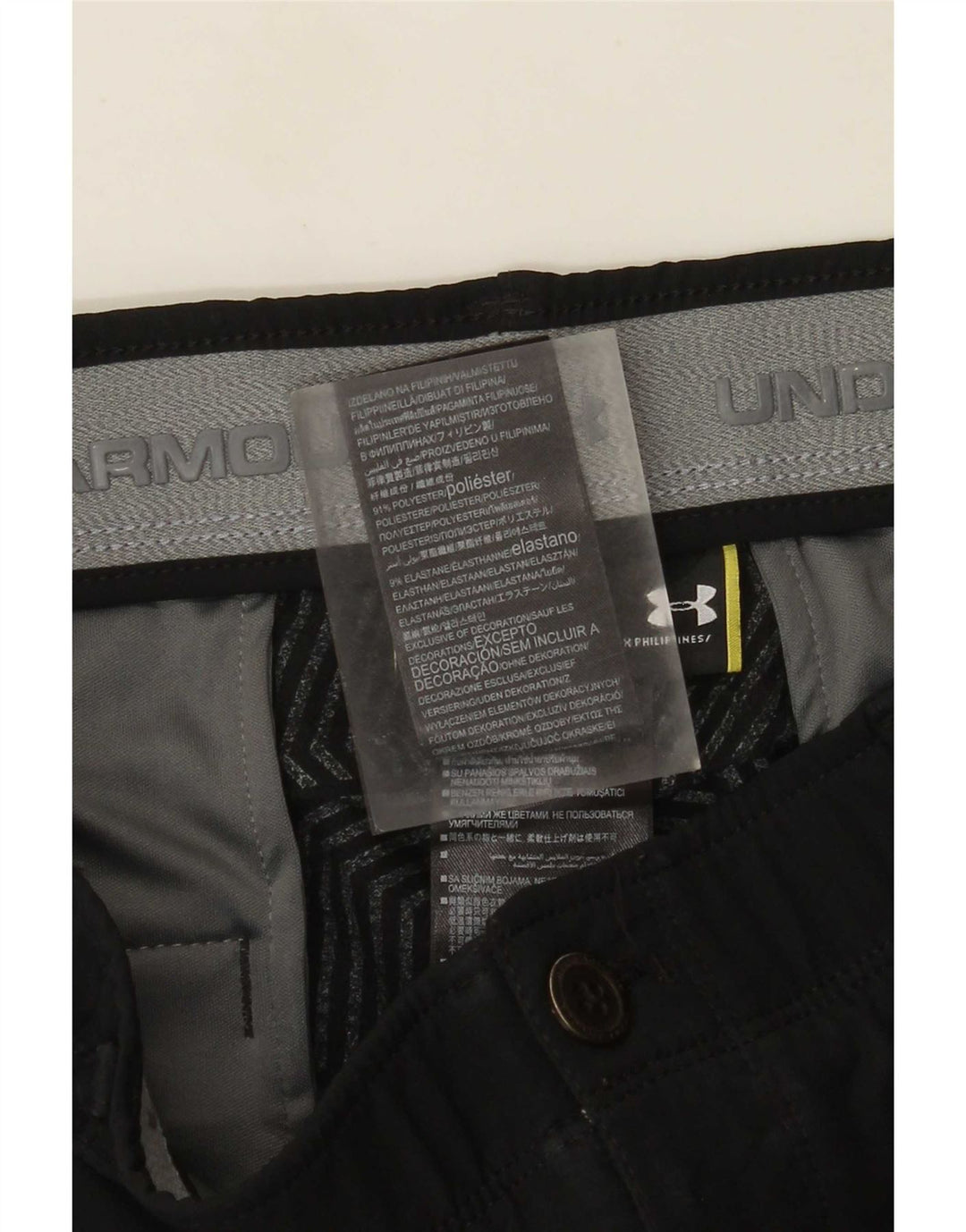 Under Armour Ανδρικό κωνικό παντελόνι Chino W34 L30 μαύρο πολυεστέρα