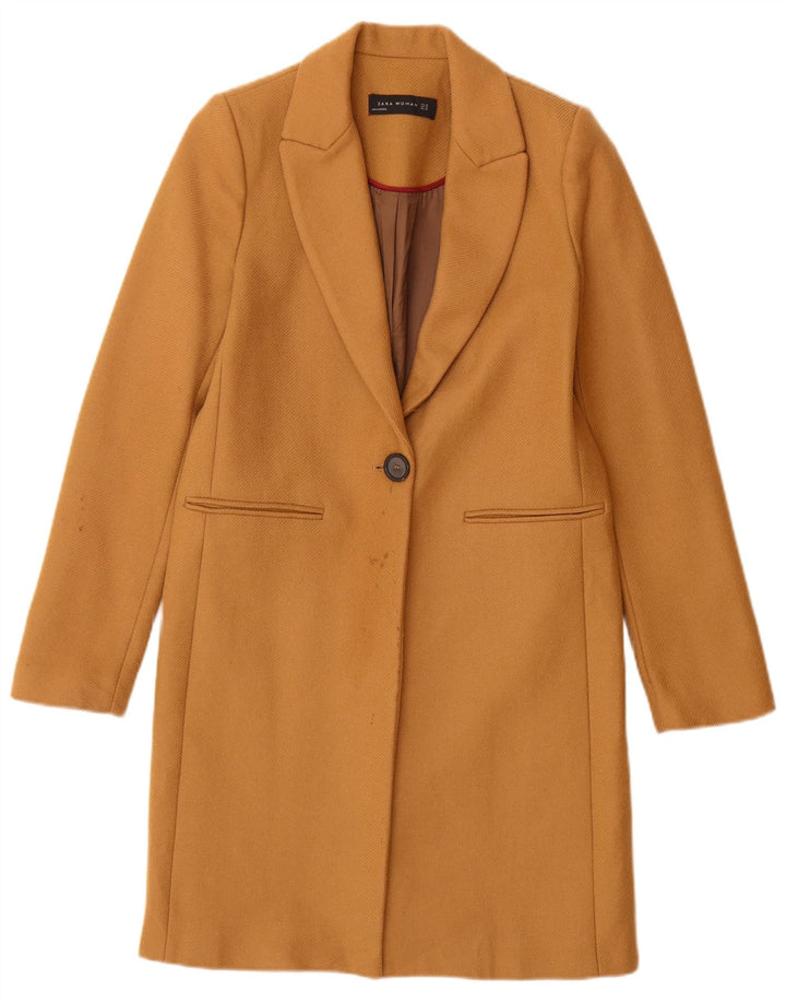 Zara Γυναικείο Παλτό UK 6 XS Καφέ Μαλλί